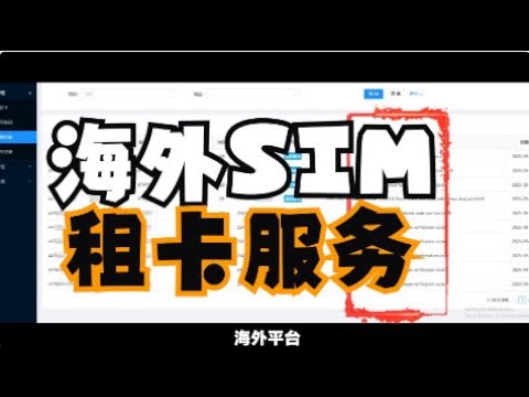 线上租卡服务-海外SIM卡租赁 注册接码 短信收发